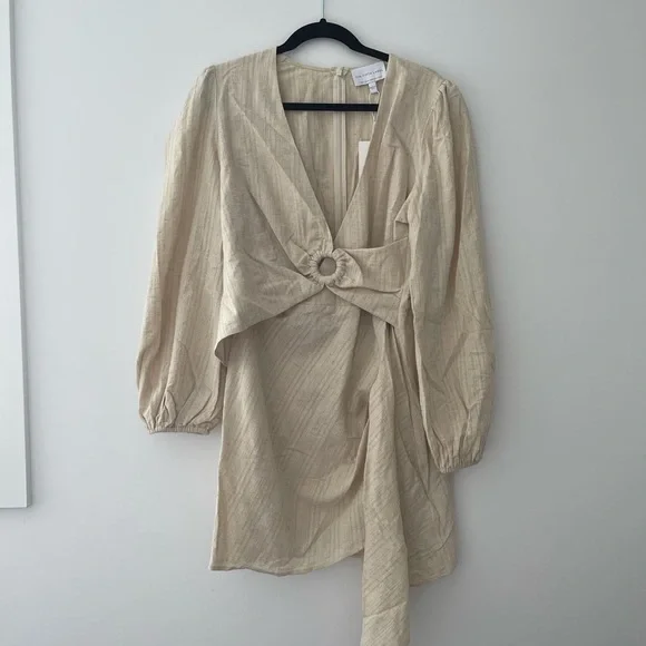 THE FIFTH LABEL WOMENS LINEN MINI DRESS SIZE 12 - Picture 3 of 3